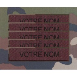 Bande patro brodé sur velcros Bordeaux (par 5)