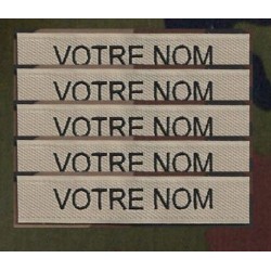 Bande patro brodé sur velcros Crème (par 5)