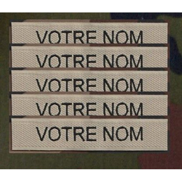 Bande patro brodé sur velcros Crème (par 5)