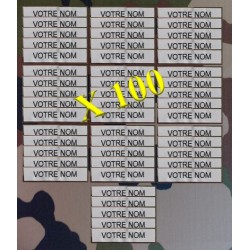 Bande patro brodé sur velcros Gris Clair (par 100)