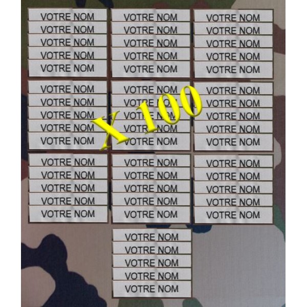 Bande patro brodé sur velcros Gris Clair (par 100) Bande patro brodé sur velcros Gris Clair (par 100)