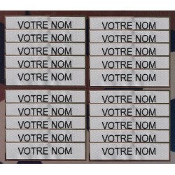 Bande patro brodé sur velcros Gris Clair (par 20)