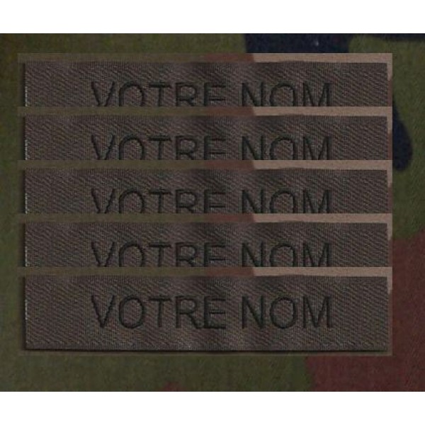 Bande patro brodé sur velcros Marron Foncé (par 5)
