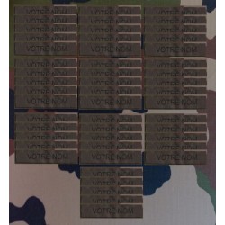 Bande patro brodé sur velcros Marron Foncé (par 50)