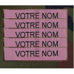 Bande patro brodé sur velcros Rose (par 5)