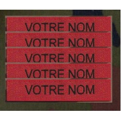Bande patro brodé sur velcros Rouge (par 5)