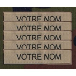 Bande patro brodé sur velcros Sable pour tenue militaire (par 5)