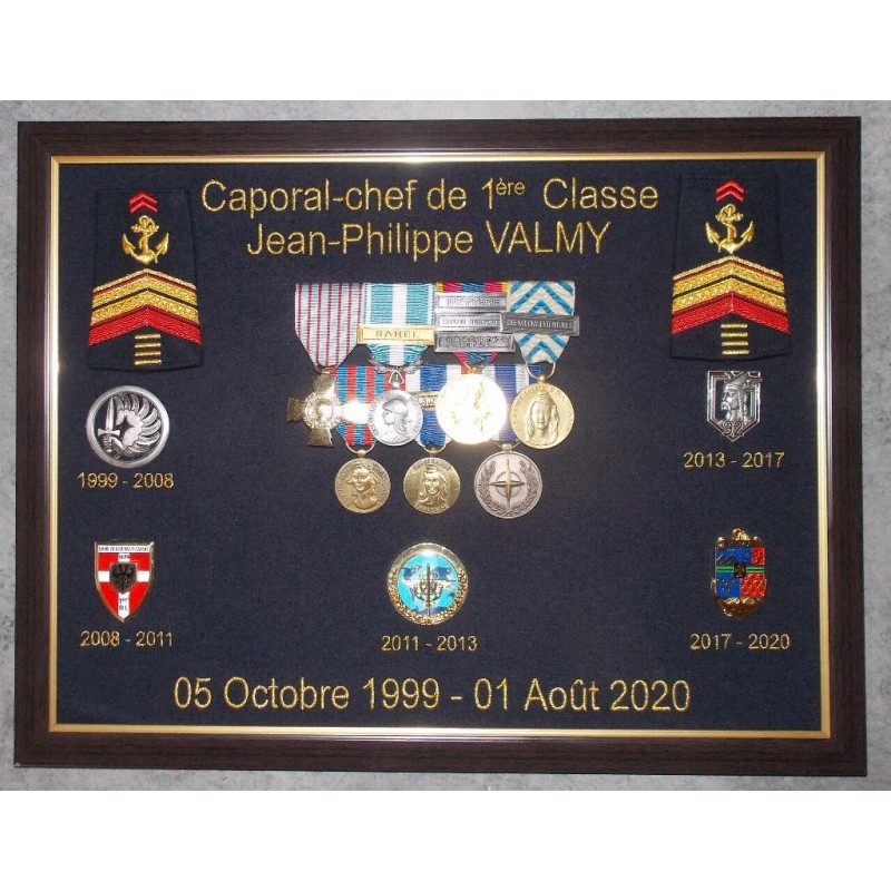 Cadre d'affichage des médailles - Cadre de boîte Algeria