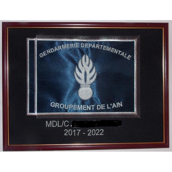 Cadre A3 Brodé  Gendarmerie de Toute Région (avec cadre)