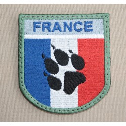 Ecusson France Haute Visibilité patte de Chien (vendu par 2)