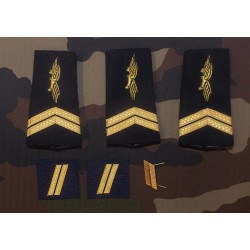 Lot de Fourreaux Air Sergent (3 paires) 1 Galon de Poitrine et 1 grade Calot