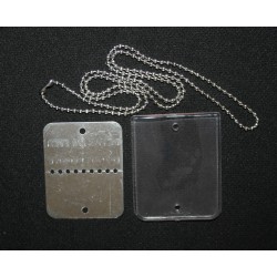 Plaque d'identité Française gravée (nouvelle plaque réglementaire ,agrée par le CESCOF)