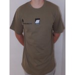 T-shirt Kaki Floqué avec grade (coton)