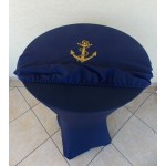 Housse Mange Debout Bleu Marine avec Chapeau Brodé Bleu Marine