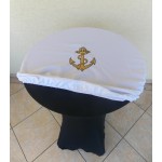 Housse Mange Debout Noir avec Chapeau Brodé Blanc par 5