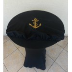 Housse Mange Debout Noir avec Chapeau Brodé Noir par 5