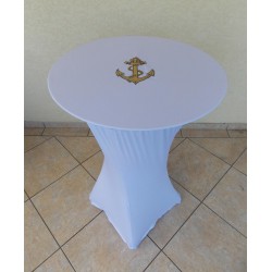 Housse Mange Debout Blanc avec Chapeau Brodé Blanc par 5