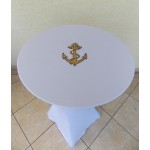Housse Mange Debout Blanc avec Chapeau Brodé Blanc par 5