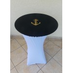 Housse Mange Debout Blanc avec Chapeau Brodé Noir par 5