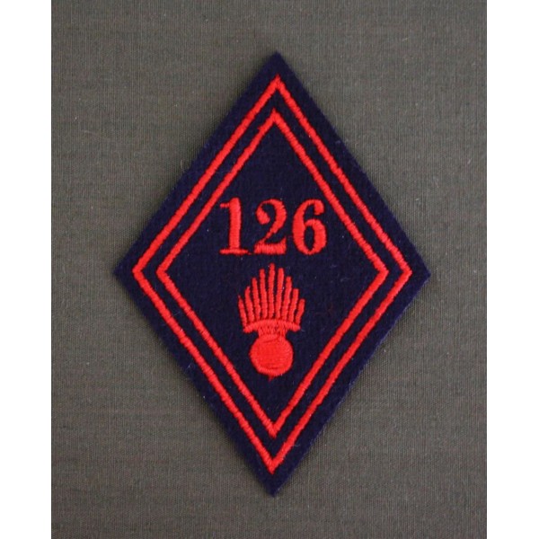 Losange 126 Régiment d'Infanterie Troupes (VENDU PAR DEUX)