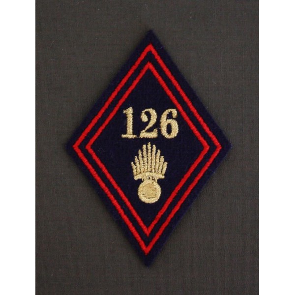 Losange 126 Régiment d'Infanterie Sous-officiers / Officiers (VENDU PAR DEUX)
