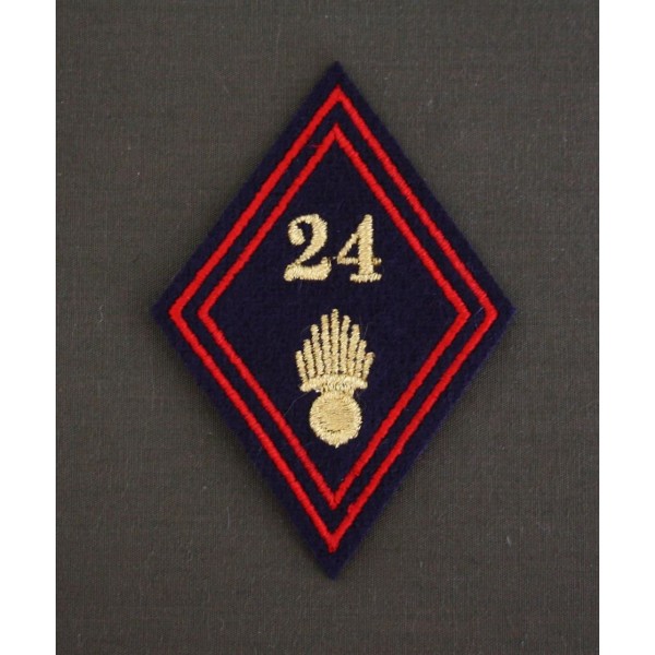Losange 24 Régiment d’Infanterie Sous-officiers / officiers (VENDU PAR DEUX)
