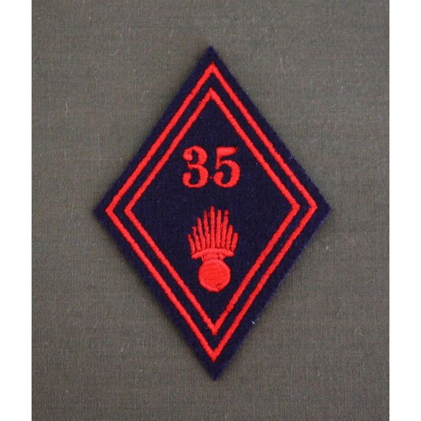 Losange 35 Régiment d'Infanterie Troupes (VENDU PAR DEUX)