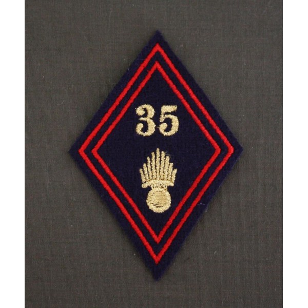 Losange 35 Régiment d'Infanterie Sous-officiers / Officiers (VENDU PAR DEUX)