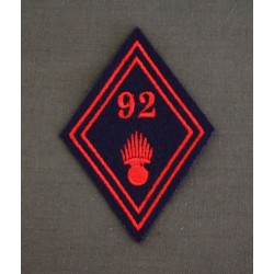 Losange 92 Régiment d'Infanterie Troupes (VENDU PAR DEUX)