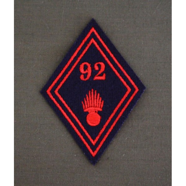 Losange 92 Régiment d'Infanterie Troupes (VENDU PAR DEUX)