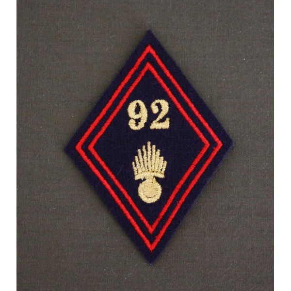 Losange 92 Régiment d’Infanterie Sous-officiers / Officiers (VENDU PAR DEUX)