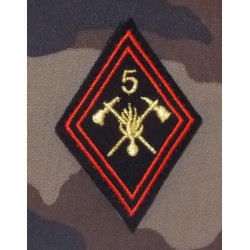 Losange 5° Groupement d'Incendie des Sapeurs Pompiers / Sous-officiers / Officiers (vendu à la paire)