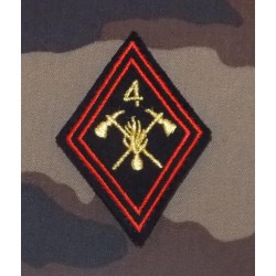 Losange 4° Groupement d'Incendie des Sapeurs Pompiers / Sous-officiers / Officiers (vendu à la paire)