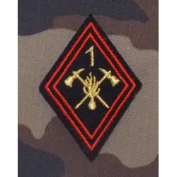Losange 1° Groupement d'Incendie des Sapeurs Pompiers / Sous-officiers / Officiers (vendu à la paire)
