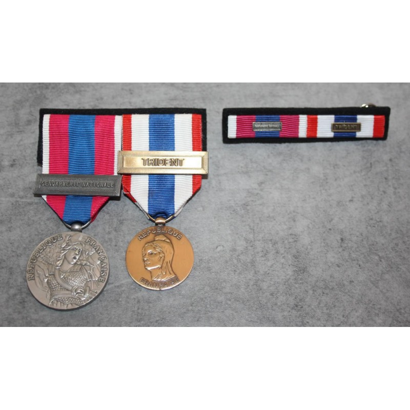 Agrafe barrette TROUPES ALPINES pour médailles militaires diverses. 
