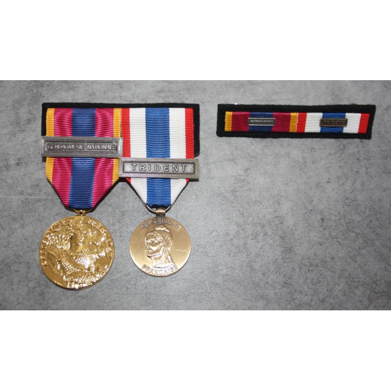 Montage Médaille Defnat Argent / PMT avec barrette et Agrafe au Choix