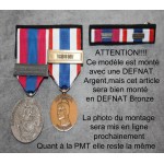 Montage Médaille Defnat Bronze / PMT avec barrette et Agrafe au Choix