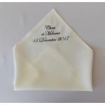 Serviette de table Baptême ou Mariage Brodée sans motif (sur devis)