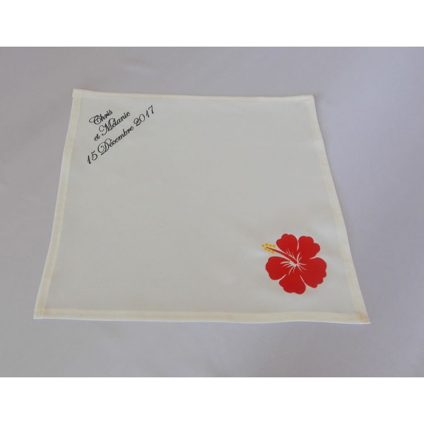 Serviette de table de mariage, Baptême brodée (sur devis)