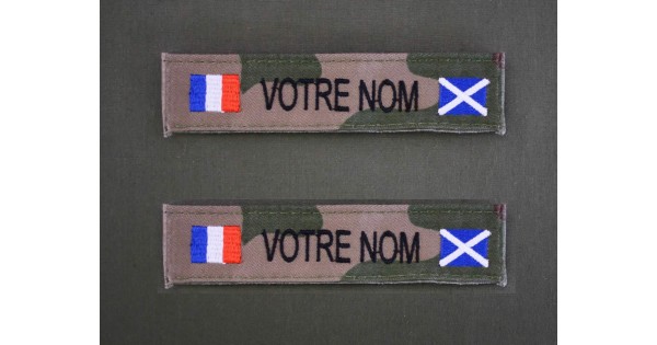 BANDE PATRONYMIQUE CAM DÉSERT avec drapeau France(par 2) (frais de