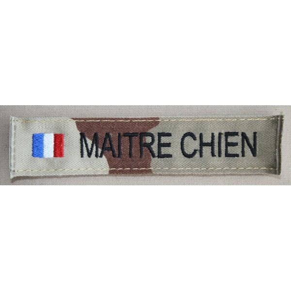 Bande Patro Sable "MAÎTRE CHIEN" avec Drapeau France