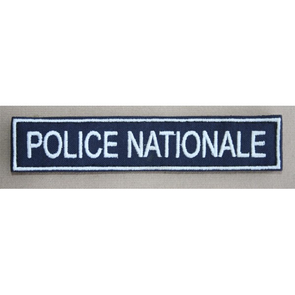 Bande Patro "POLICE NATIONALE" sur fond bleu (à l'unité)