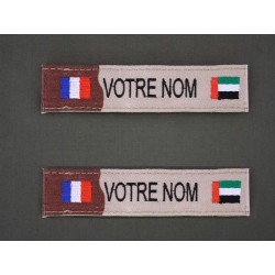 Bande Patro Sable Bariolé avec Drapeau France / abu Dhabi (par 2)
