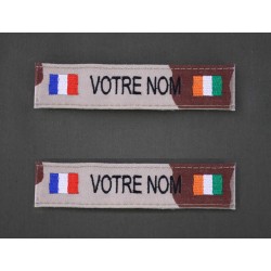 Bande Patro Sable Bariolé avec Drapeau France / Côte d'Ivoire (par 2)