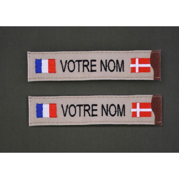 Bande Patro Sable Bariolé avec Drapeau France / Danemark (par 2)