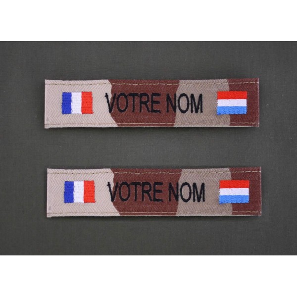 Bande Patro Sable Bariolé avec Drapeau France / Luxembourg (par 2)