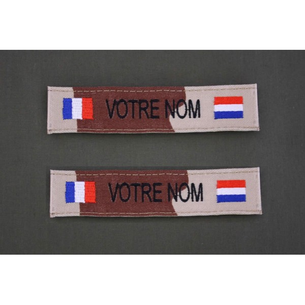 Bande Patro Sable Bariolé avec Drapeau France / Pays-Bas (par 2) Bande Patro Sable Bariolé avec Drapeau France / Pays-Bas (par 2)